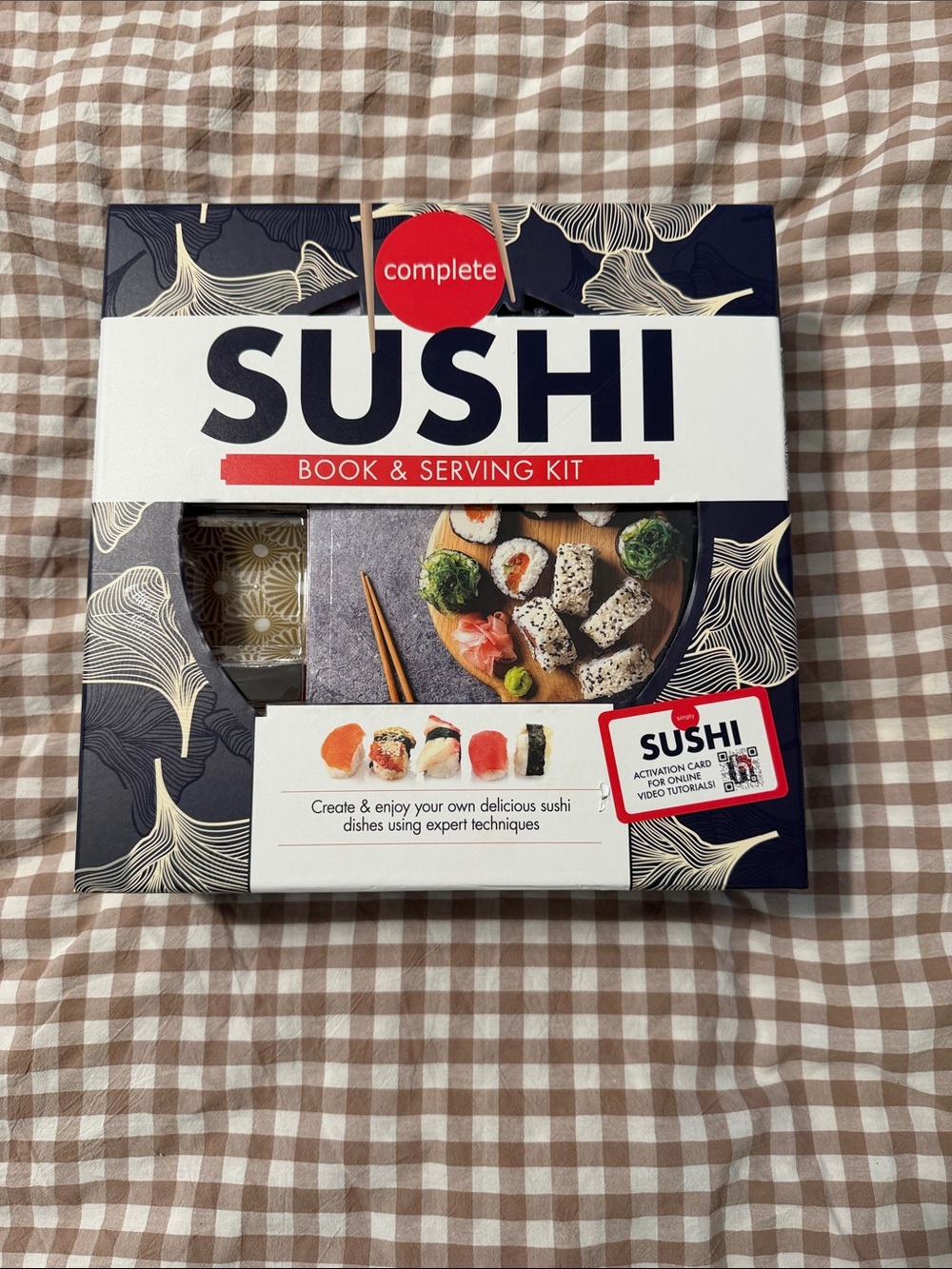 Complete Sushi Book & Serving Kit - Navy Blue